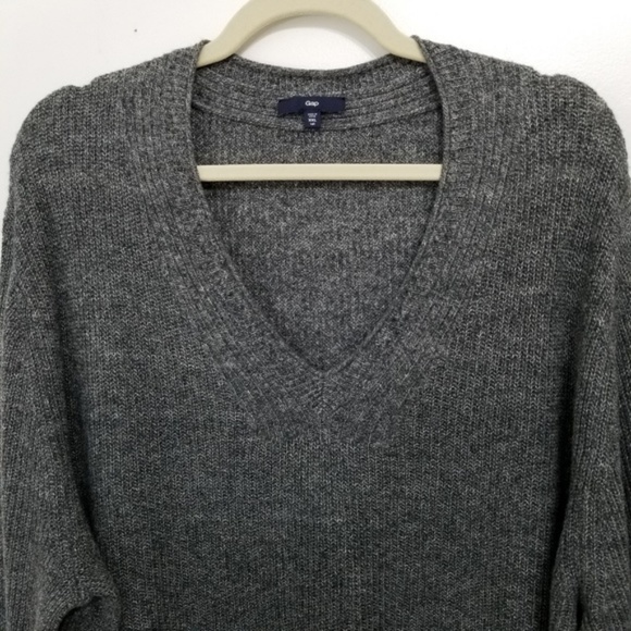 GAP Men's Gray Cotton Wool Blend Knit Sweater - Picture 2 of 4